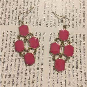 Pink enamel earrings