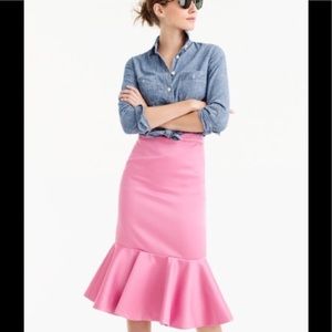 BNWT J. Crew Italian collection pink skirt