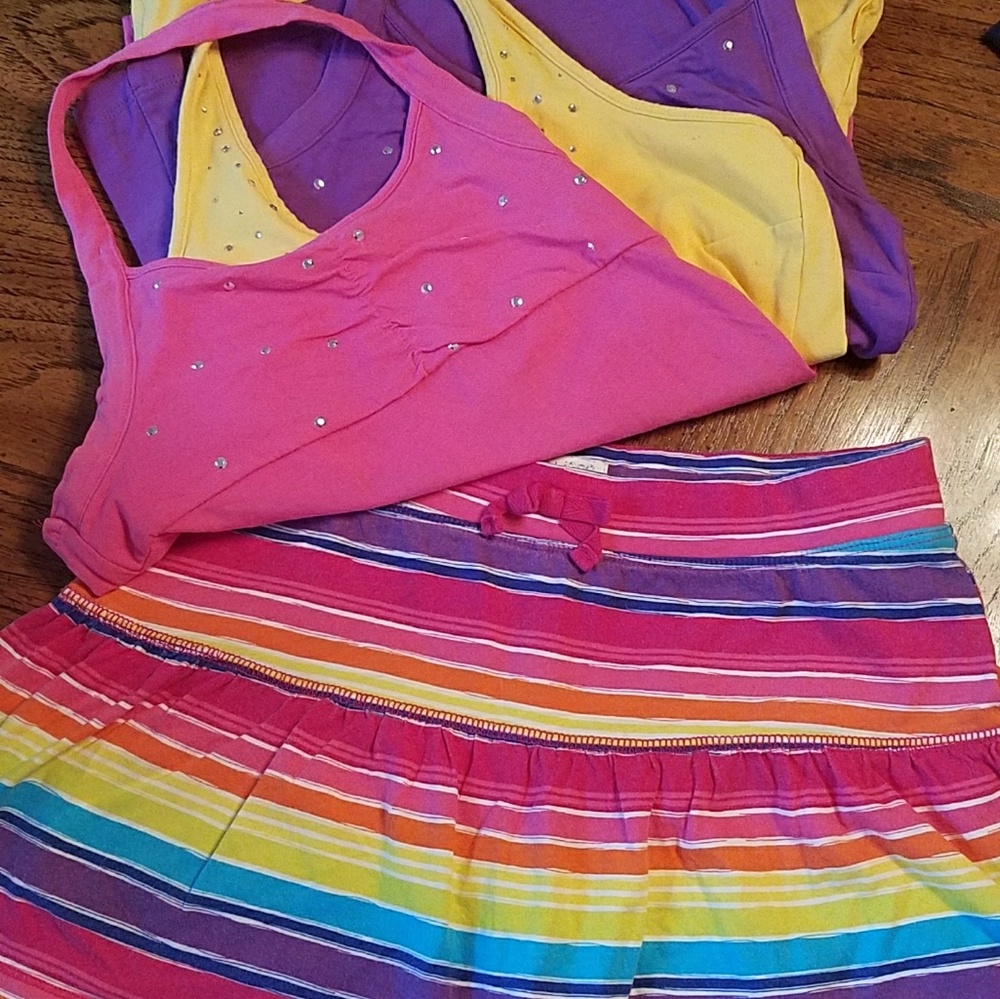 SOLD.  Girls skirt and tops