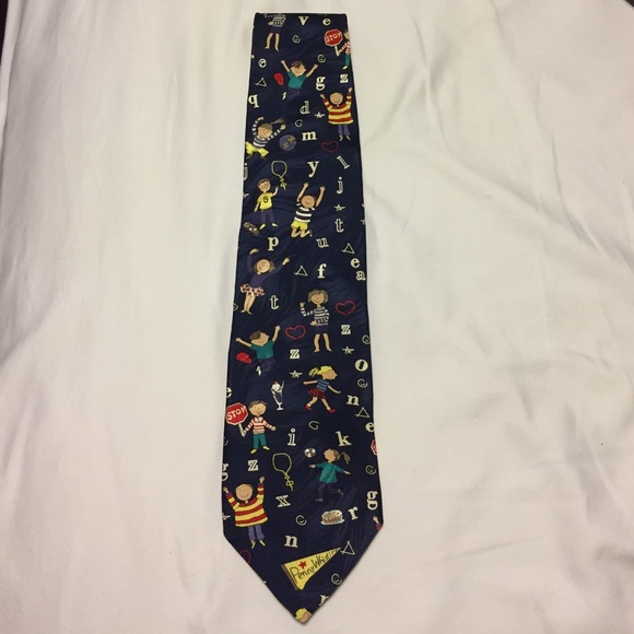 🔥MUSEUM ARTIFACT🔥MENS CHILDREN PATTERN NECKTIE - Picture 2 of 3