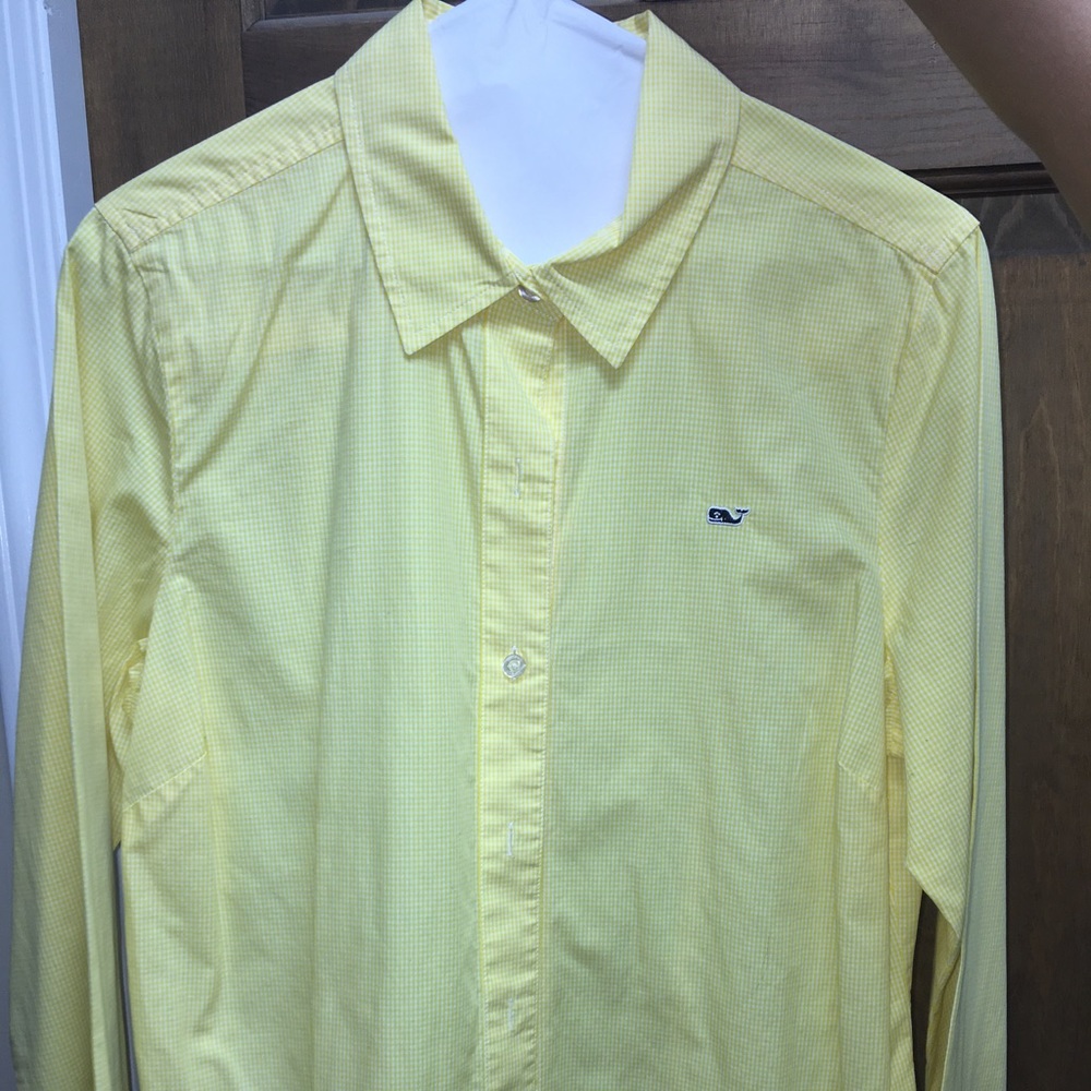 Women's Yellow Vineyard Vines Button Down