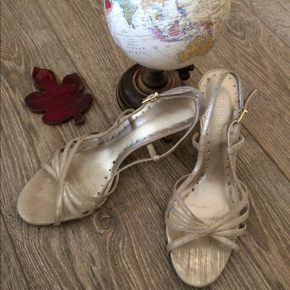 Cream and Gold Formal Heels