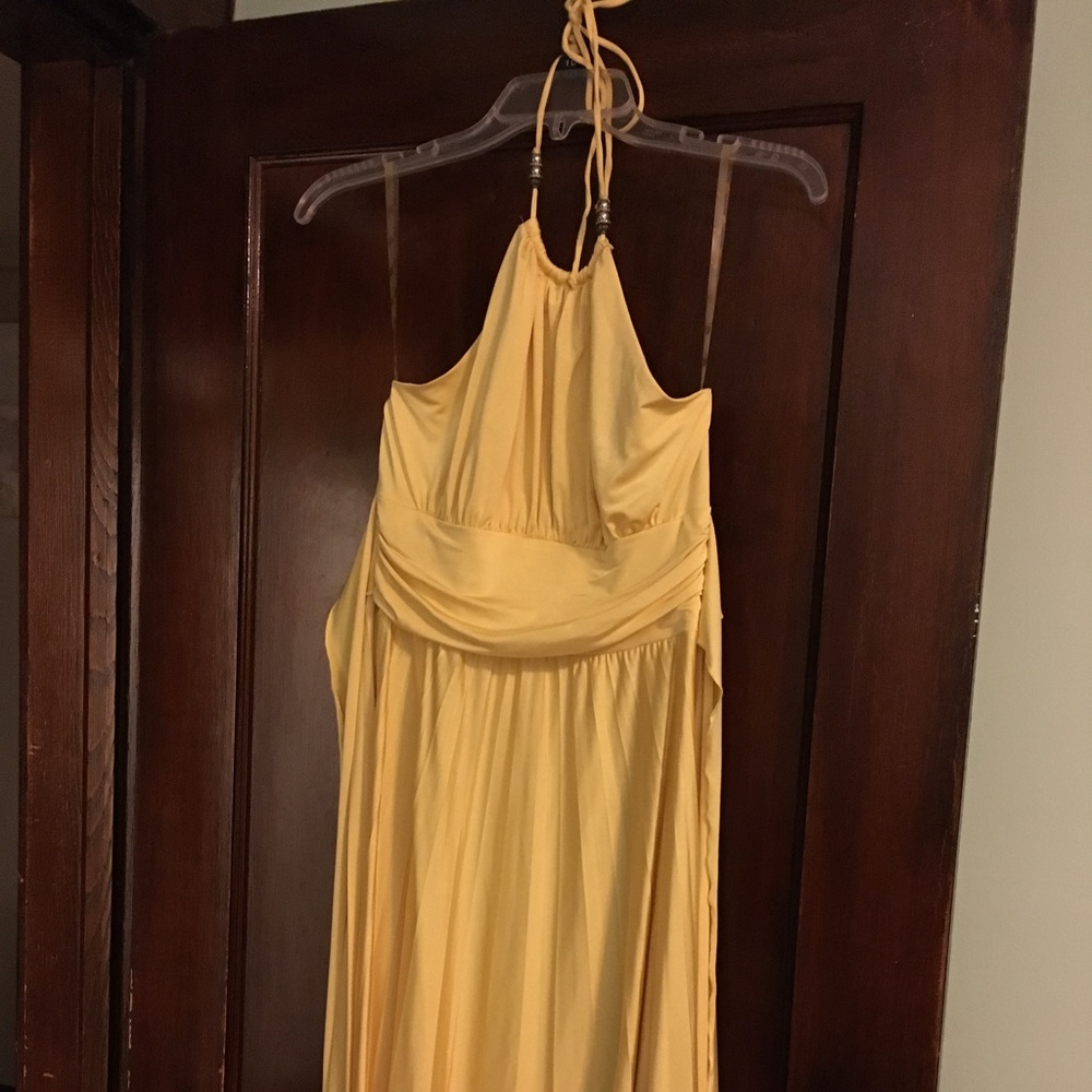 Yellow halter dress