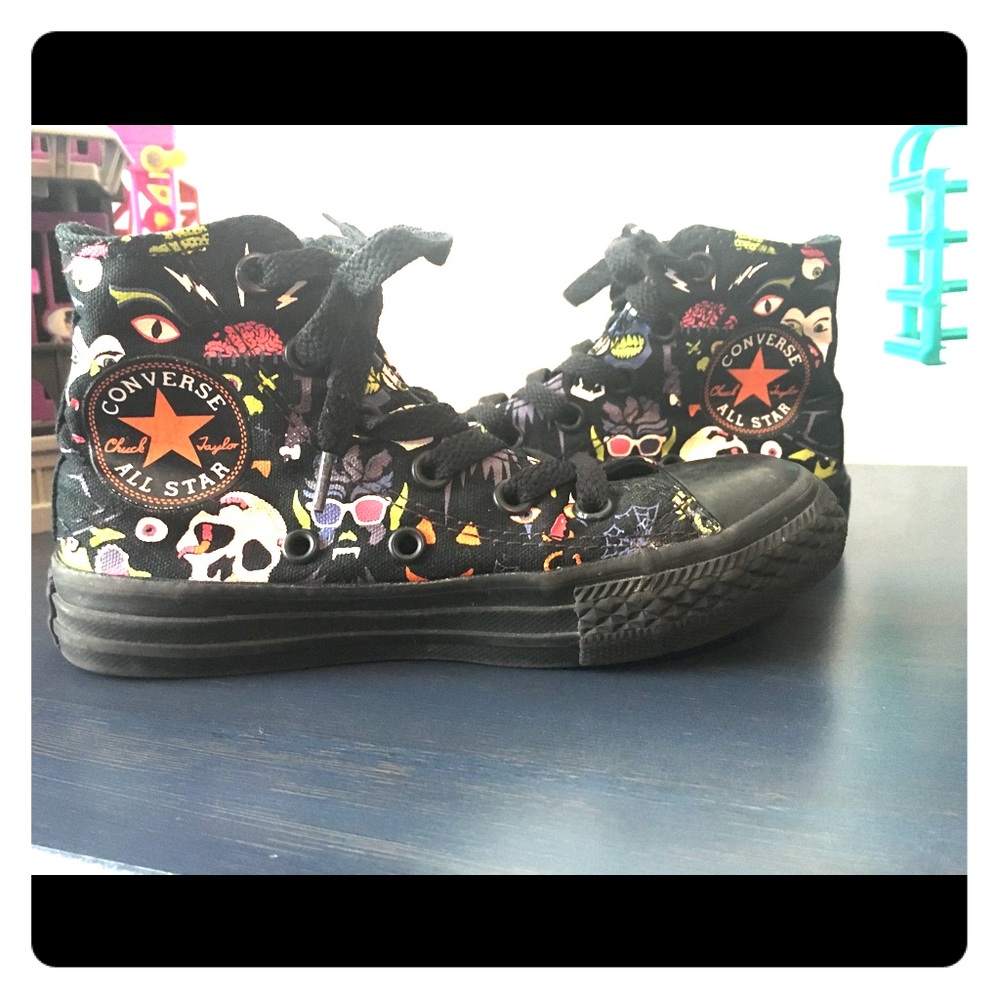 Halloween Converse hi-top Chucks size 11!