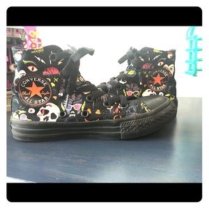 Halloween Converse hi-top Chucks size 11!