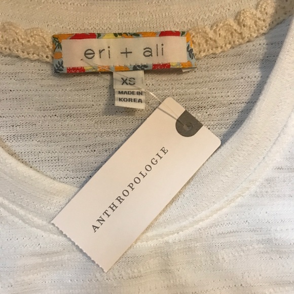 ✂️SALE✂️Anthropologie Eri + Ali Flutter Sleeve Top - Picture 6 of 7