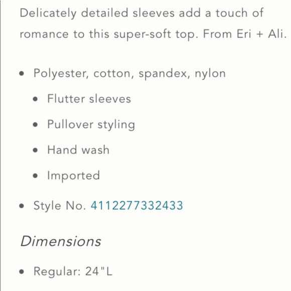 ✂️SALE✂️Anthropologie Eri + Ali Flutter Sleeve Top - Picture 7 of 7