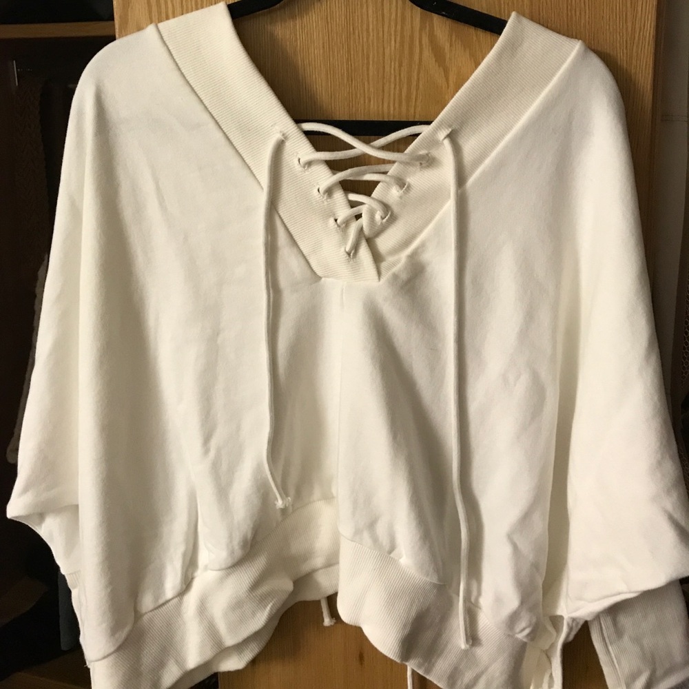 Lace up hoodie