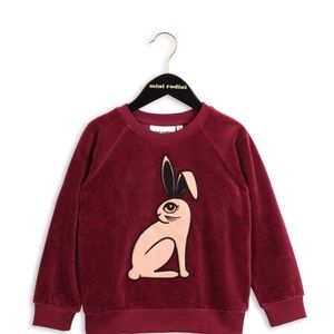 Velvet bunny sweatshirt