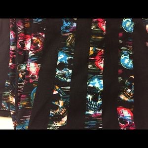 Lularoe TC2 Halloween skull leggings BNWT