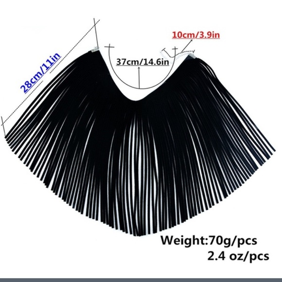 🎀HP 10-11 🎀 Sexy and chic high fashion trend PU leather Jumbo tassel choker - Picture 6 of 7