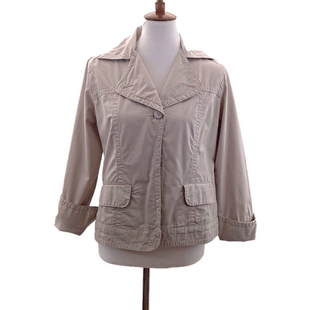 CHICO's Cotton Khaki Jacket