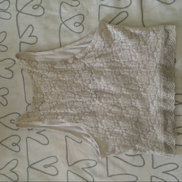 A&F white lace crop top. - Picture 2 of 3