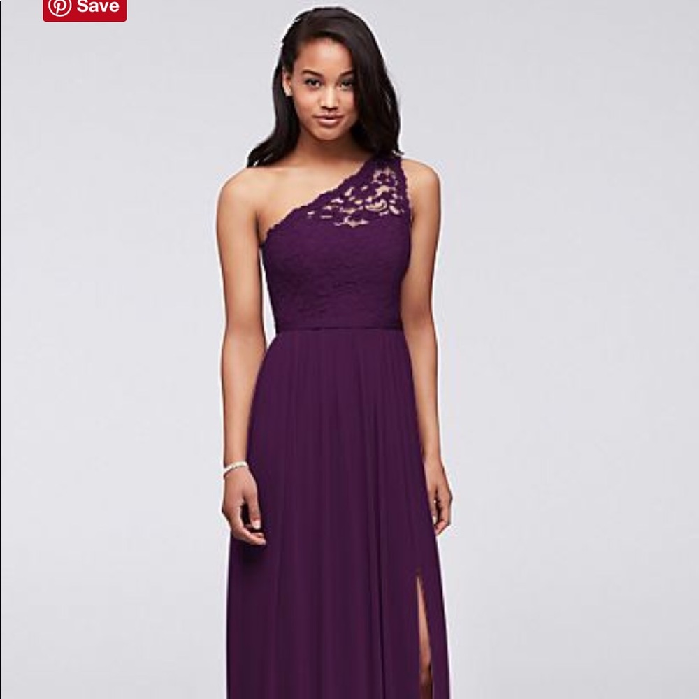 David’s Bridal Bridesmaid Dress in Plum