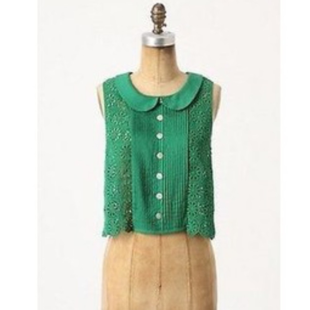 Anthropology - Plenty by Tracy Reese green top