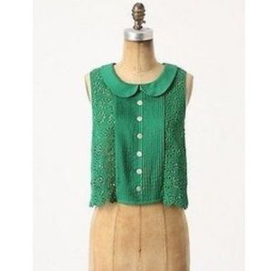 Anthropology - Plenty by Tracy Reese green top