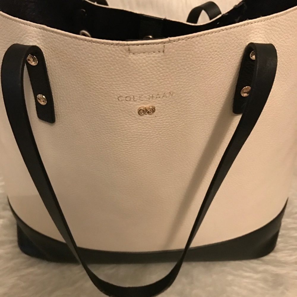 Cole Haan Palermo black and white neverful bag - Picture 4 of 8