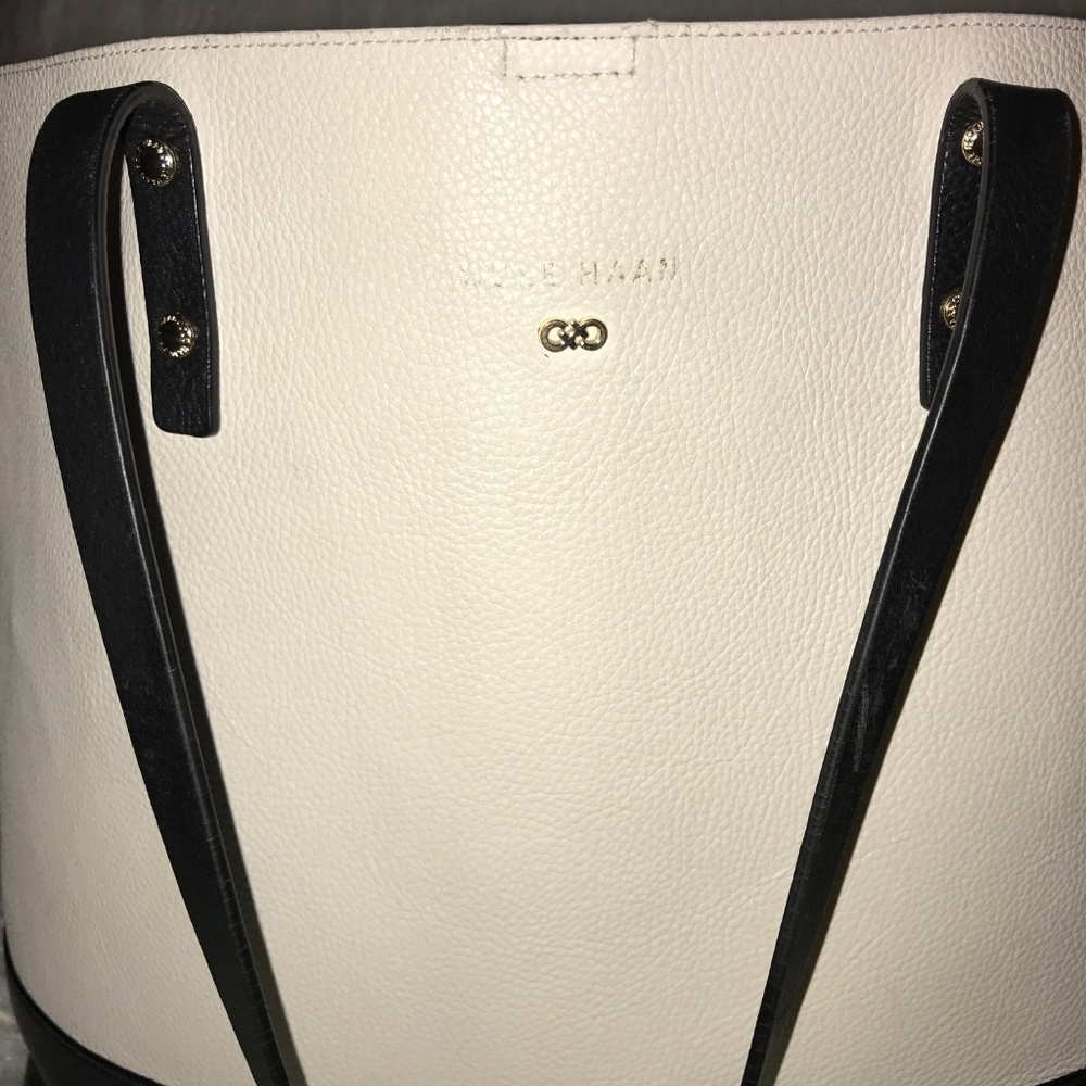 Cole Haan Palermo black and white neverful bag - Picture 7 of 8
