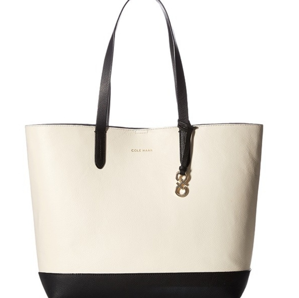 Cole Haan Palermo black and white neverful bag - Picture 1 of 8
