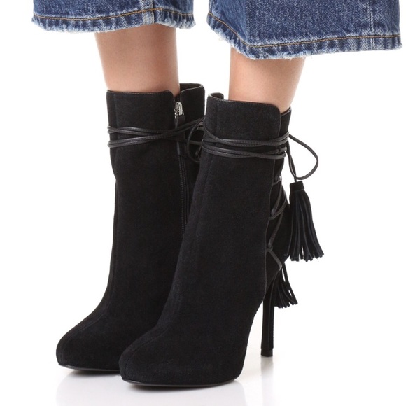 schutz krysta suede sock booties