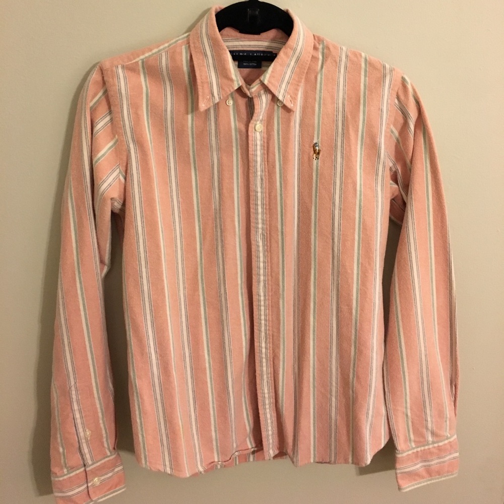 Pink striped Ralph Lauren button down