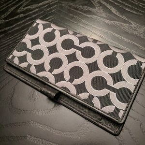 Coach check book cover
