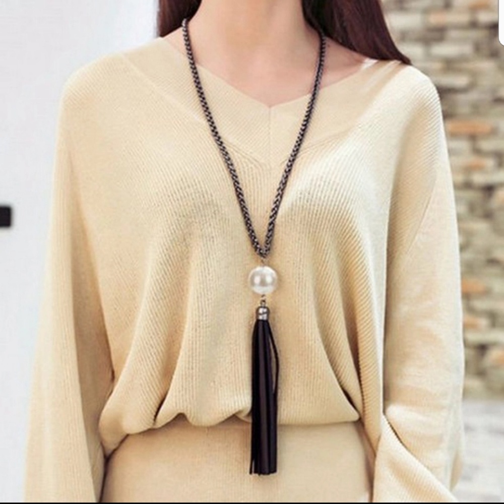 💕Dramatic Pearl Tassel Necklace💕