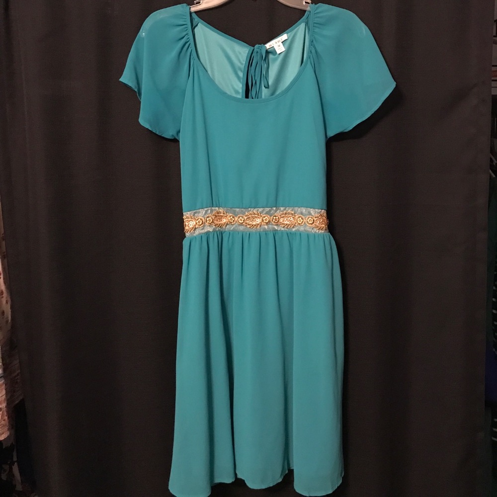 Turquoise semi formal dress
