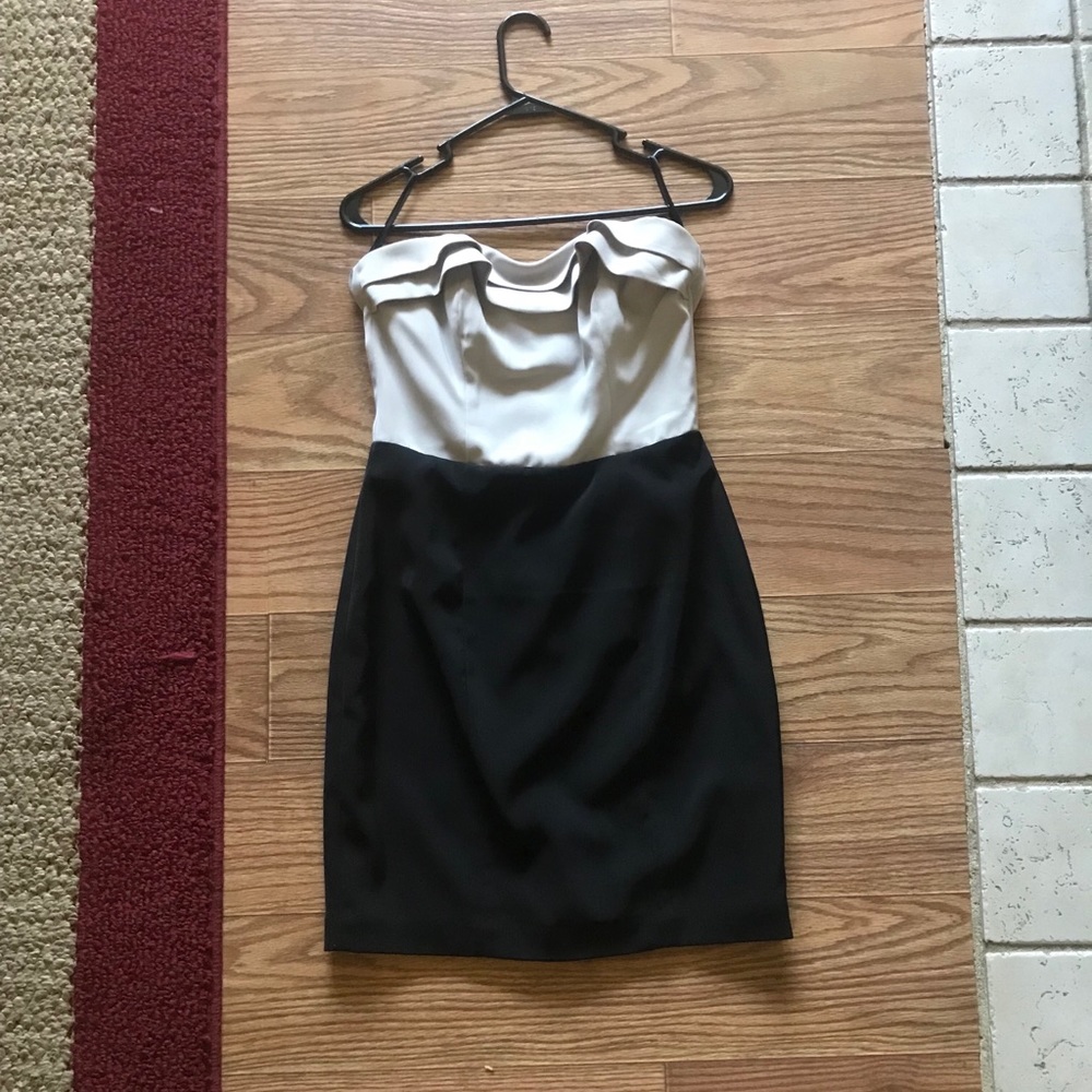 Silver and black mini dress