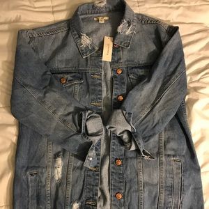 Brand New Destructed Denim Jacket!!!