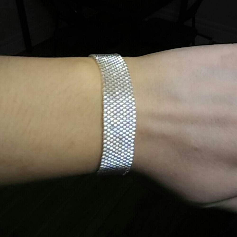 Mermaid scale bracelet sterling clasp