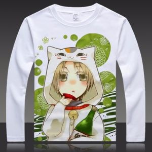 Natsume Nyanko-Sensei Long-Sleeve T-Shirt 42" Bust