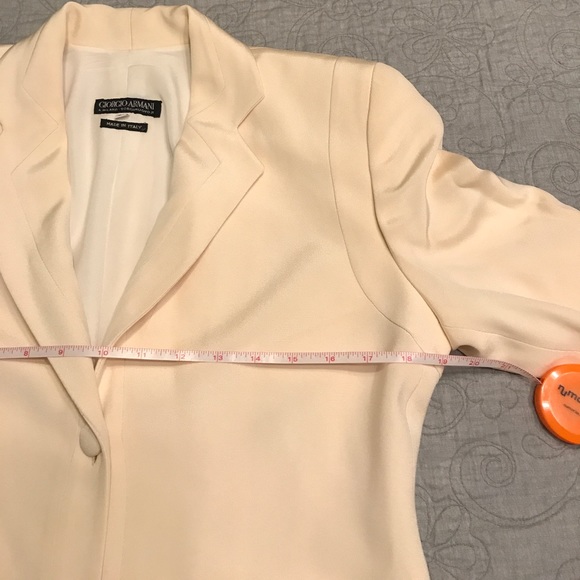 cream silk blazer
