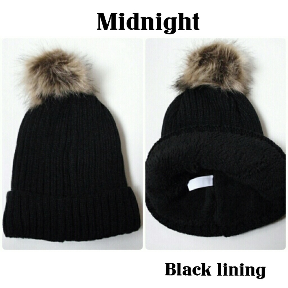 ❄FUR POMPOM, SHEARLING BEANIE!❄ - Picture 8 of 8