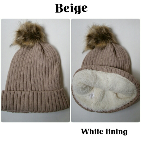 ❄FUR POMPOM, SHEARLING BEANIE!❄ - Picture 2 of 8