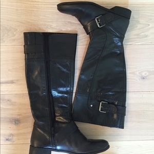 Nine West Vermillion Black Riding Boots