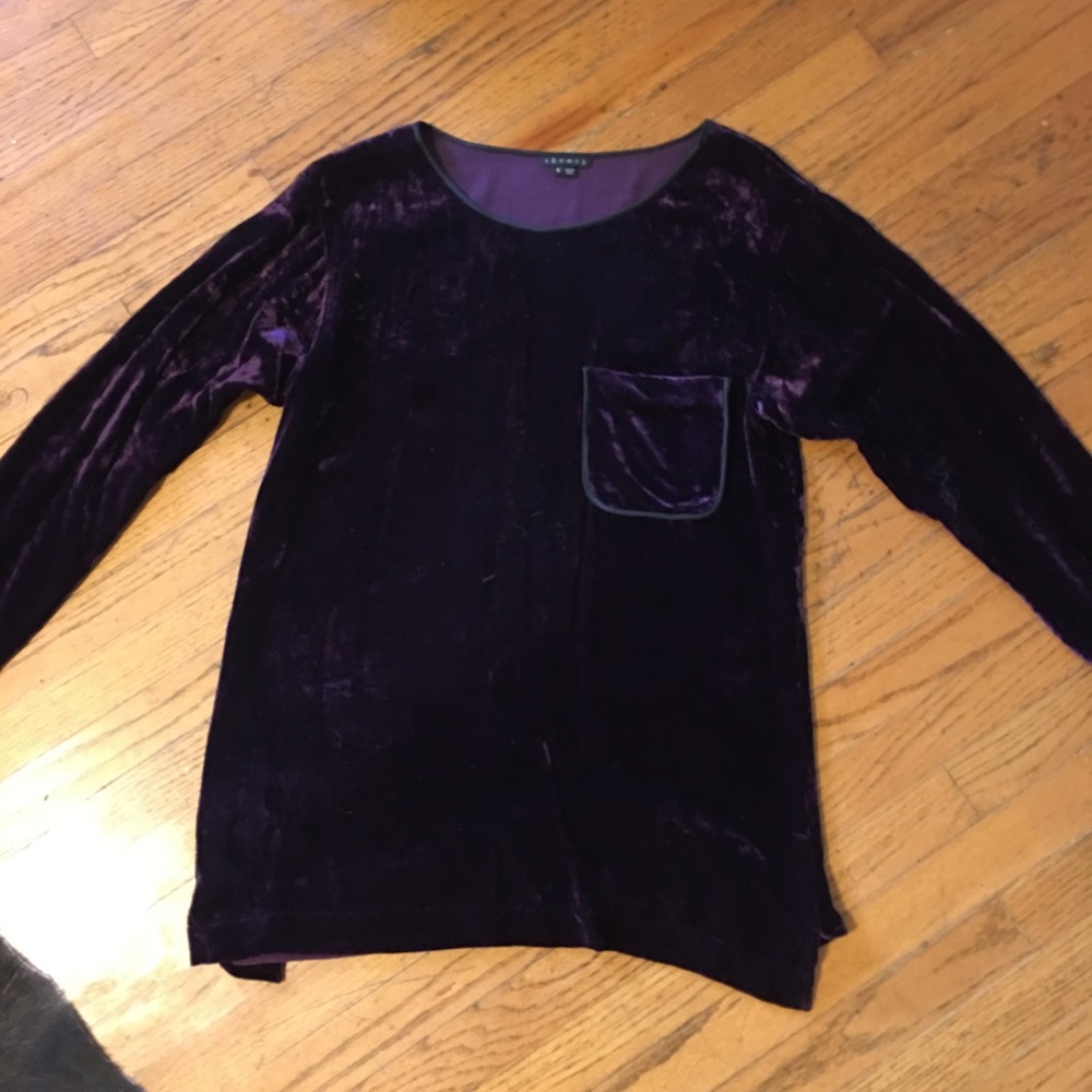 Theory Purple Velvet Tunic - S