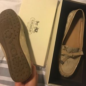COACH tan loafers
