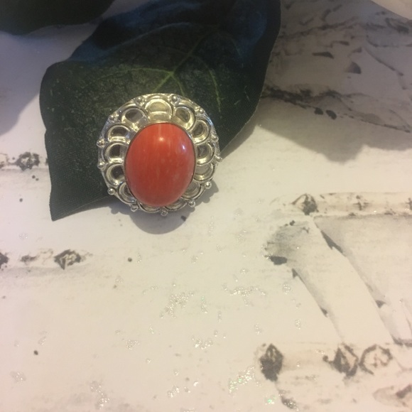 ⚜️Red Coral Ring Size 7.5⚜️ - Picture 2 of 8