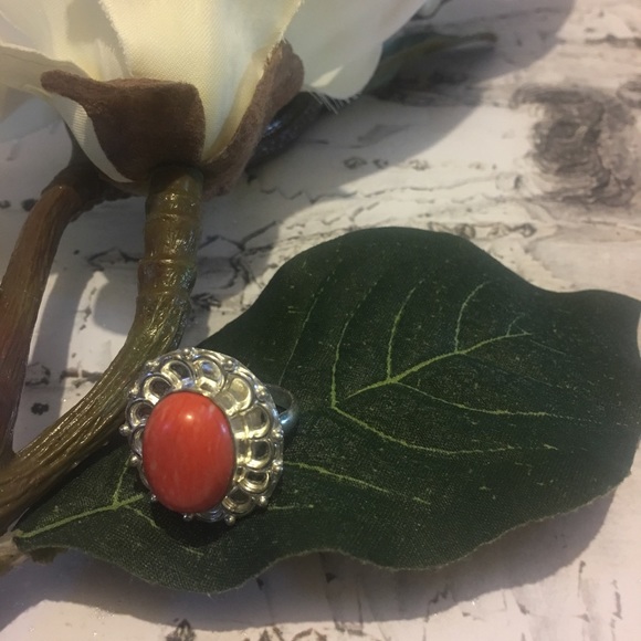 ⚜️Red Coral Ring Size 7.5⚜️ - Picture 4 of 8