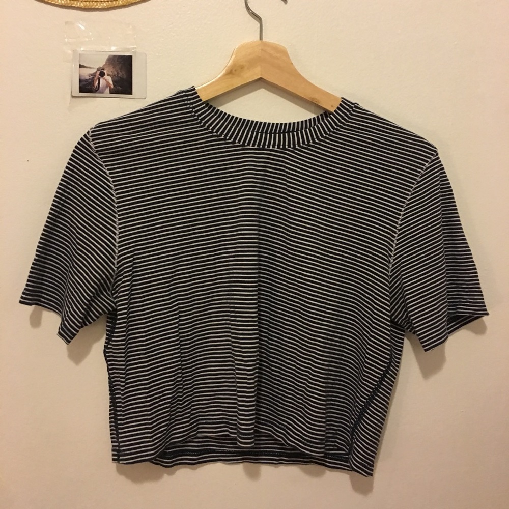 Lululemon Crop Top - Navy Stripes
