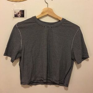Lululemon Crop Top - Navy Stripes