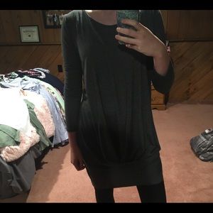 High low grey cotton dress