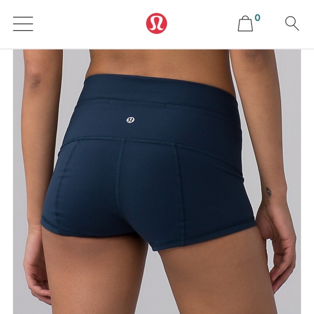 Lululemon wunder short size 4