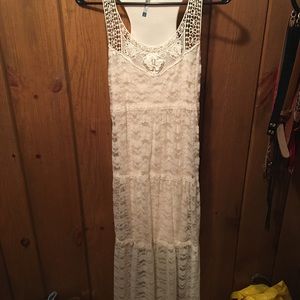 Cream lace maxi dress
