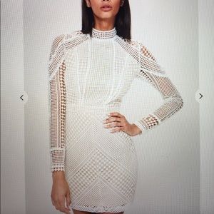 Missguided high neck lace dress