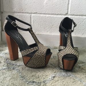 Jessica Simpson chunky heels