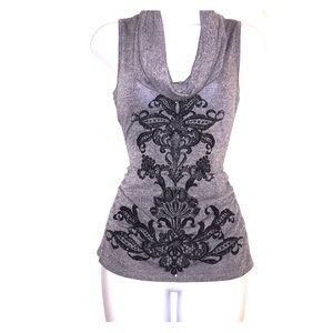 NWOT Women's/JRs Gray Turtle Neck Top, Size XS