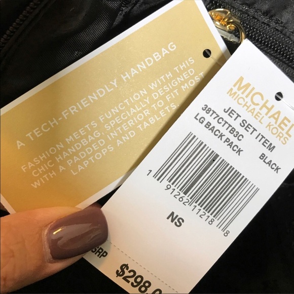 Michael Kors Large Black Backpack - Picture 5 of 8