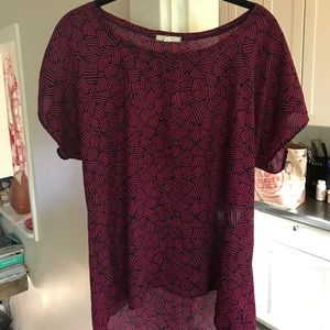 Pleione Geometric Blouse